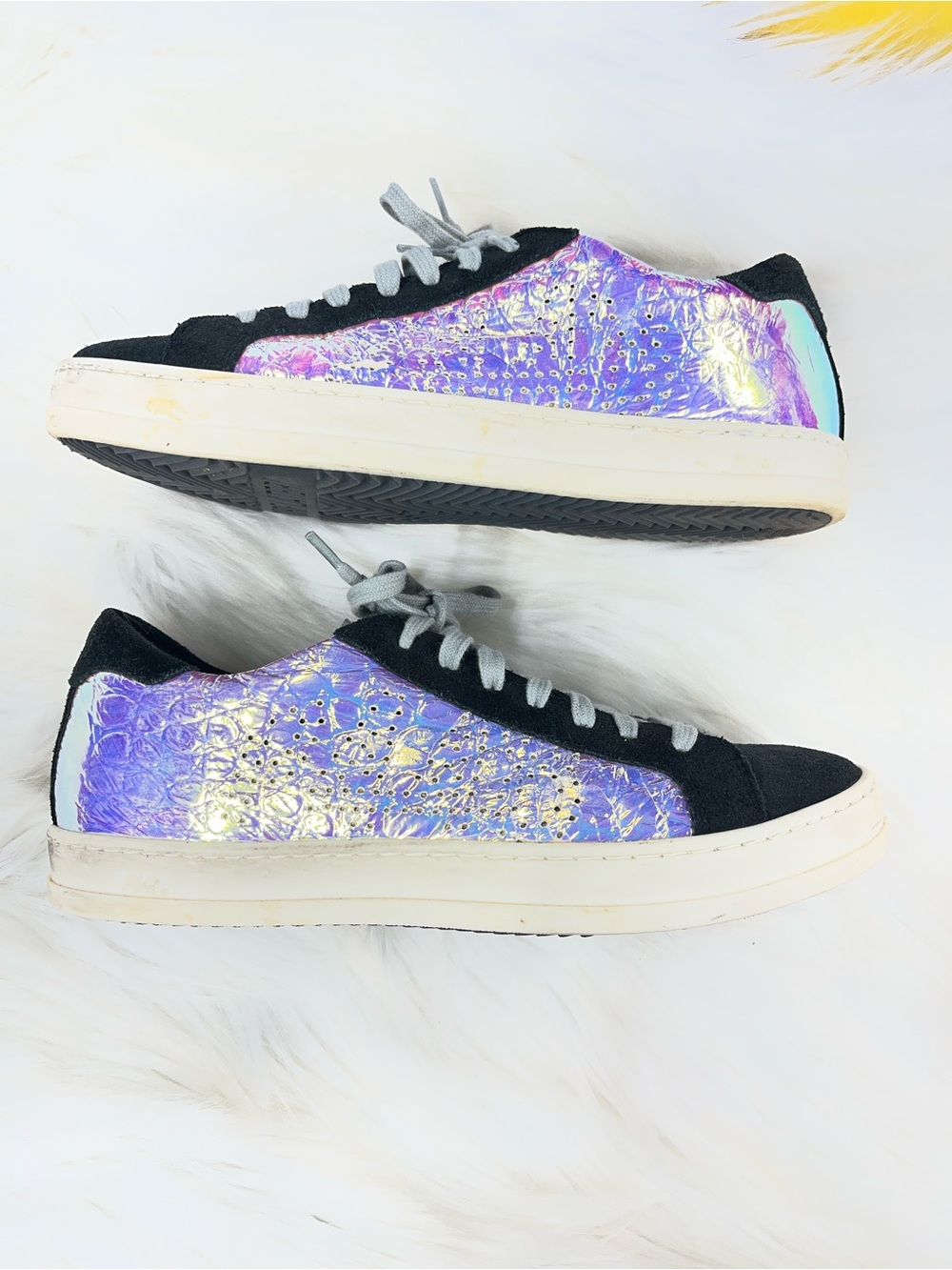 P448 John holographic low-top sneakers size 6 (36) women’s designer shoes